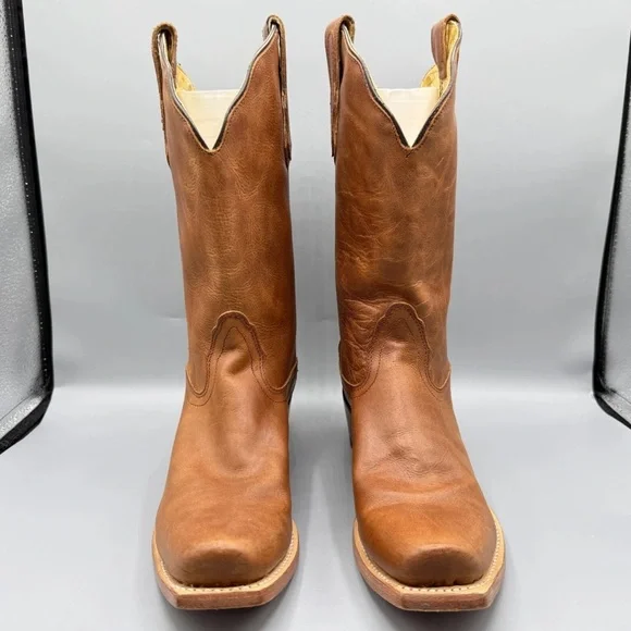 Nocona Tan Leather Boots Women’s 8 - Picture 3 of 9